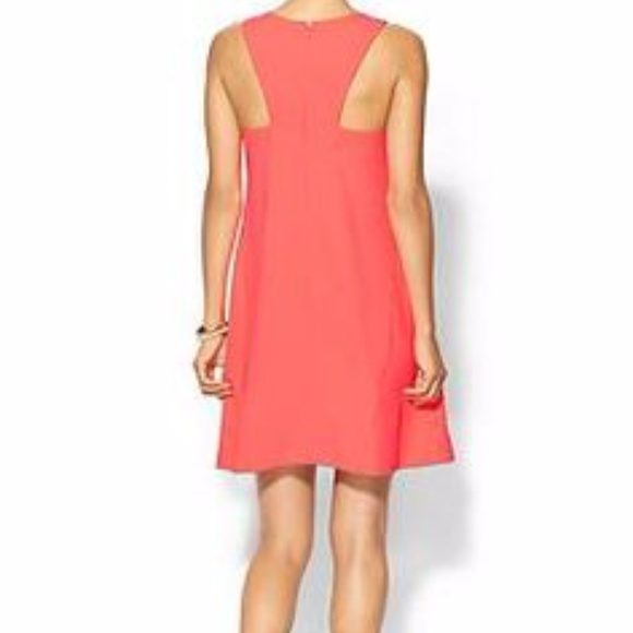 Neon Coral Shift Dress